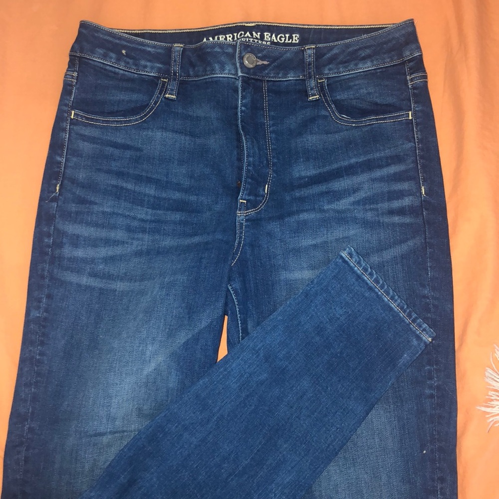 Medium wash blue jeans